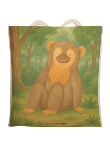 Mr. & Mrs. Panda Tasche Affe Design ohne Spruch in Weiß