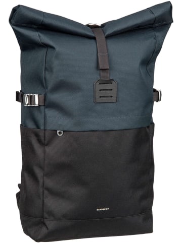 SANDQVIST Rucksack Icon Rolltop BP M in Multi Black/Navy