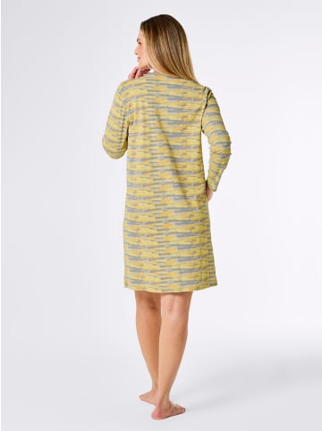 WITT WEIDEN Nachthemd in gelb-steingrau-bedruckt