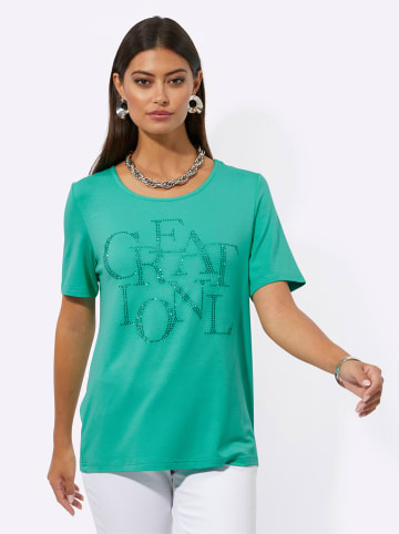 creation L Kurzarmshirt in blaugrün