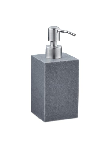 relaxdays 2 x Seifenspender in Grau - 300 ml