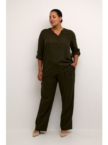 KAFFE curve Langarm-Bluse KCmille in Forest Night