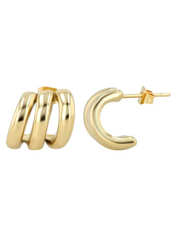 Adeliás Damen Ohrringe – Creole aus Edelstahl in gold