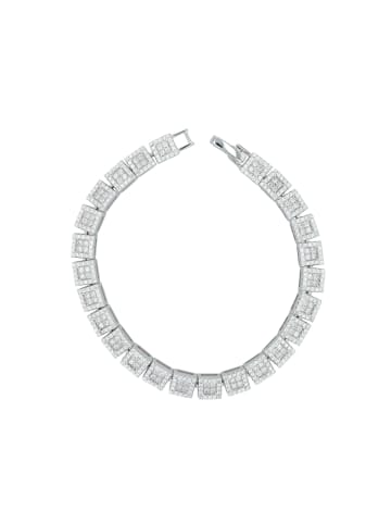 Adeliás Damen Armband aus 925 Silber mit Zirkonia 19 cm in silber