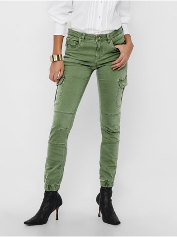 ONLY Cargo Jeans Hose Mid Waist Denim Jogger Pants ONLMISSOURI in Grün