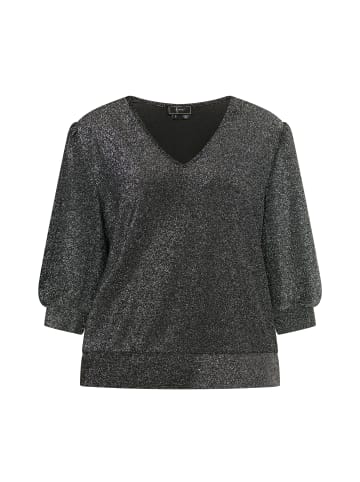 faina Damen Glitzershirt in Silber Schwarz