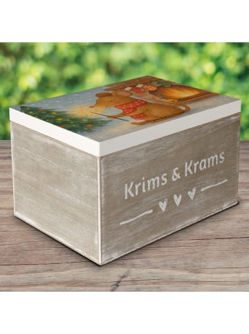 Mr. & Mrs. Panda kiste holz Maus Weihnachten Design ohne Spruch in Weiß