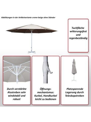 MCW Gastronomie Marktschirm Carpi, Anthrazit ohne Ständer