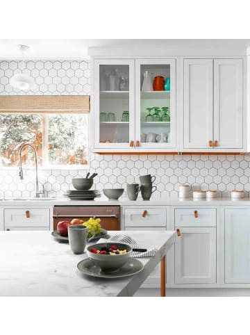 Seltmann Weiden 6er Set Henkelbecher mit Untertassen Beat Color Glaze 350 ml in Perlgrau