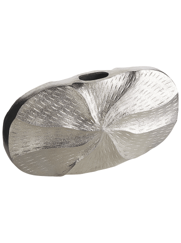 Beliani Blumenvase URGENCH in Silber - (W) 37 x (H) 21 x (L) 7 cm