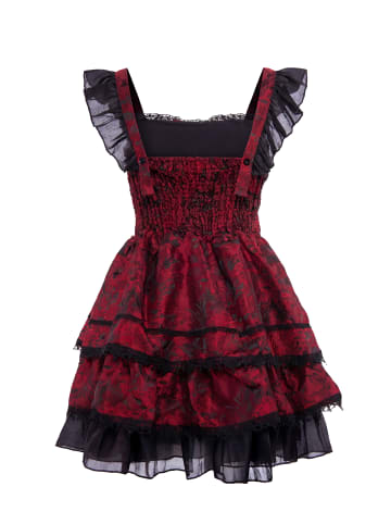 nelice Women Dress in Red Black