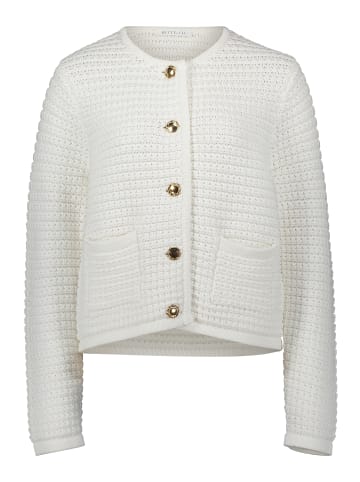 BETTY & CO Strick-Cardigan mit Knopfleiste in Rohweiß