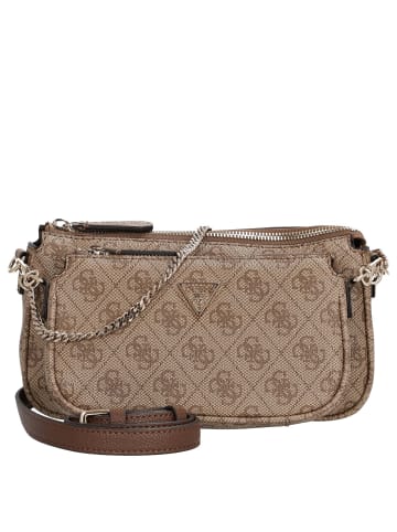 Guess Noelle II DBL - Umhängetasche 24 cm (dark taupe logo) in latte logo/brown