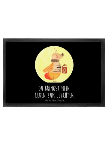 Mr. & Mrs. Panda Fussmatte Glühwürmchen mit Spruch in Schwarz