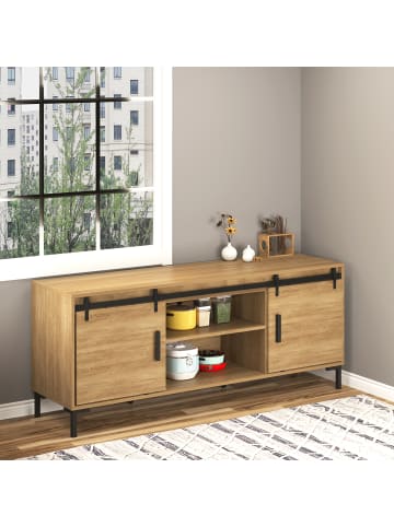 HOMCOM Schiebetor-200B x 0,6T x 18H cm-Schwarz