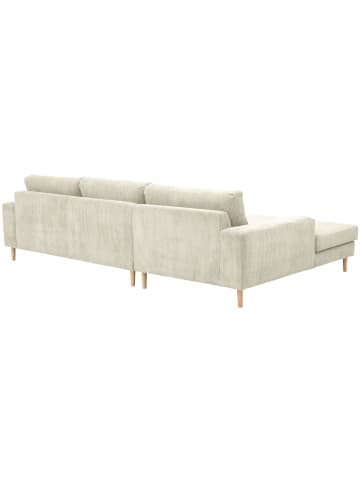 58 aufm Kessel SOFA mit Longchair links Kaylynn Cordstoff creme
