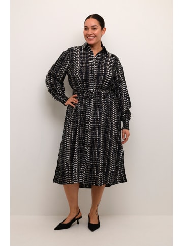 KAFFE curve Kleid KCalicia Loose fit in Black/White/Elephant Graphic