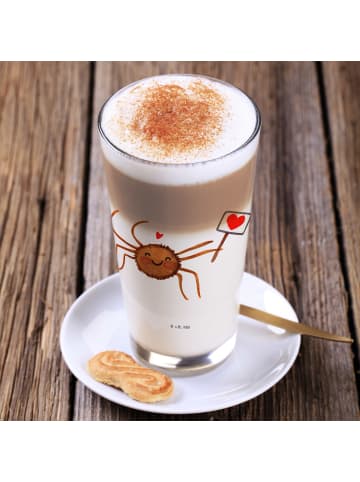 Mr. & Mrs. Panda Wasserglas Spinne Agathe Motivation ohne Spruch in Transparent