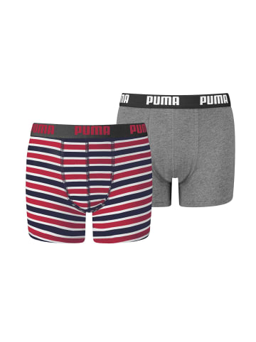 Puma Boxershorts JUNGEN BASIC BOXER Printed Stripes 2P in Ribbon Red