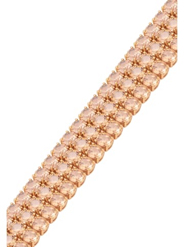 faina Women Crystal-Studded Bracelet in Rose Gold White