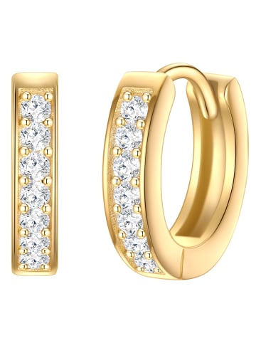 Rafaela Donata Creolen Sterling Silber Zirkonia in gelbgold