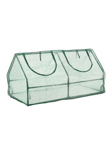 relaxdays Folienfrühbeet in Dunkelgrün - (B)120 x (H)60 x (T)60 cm