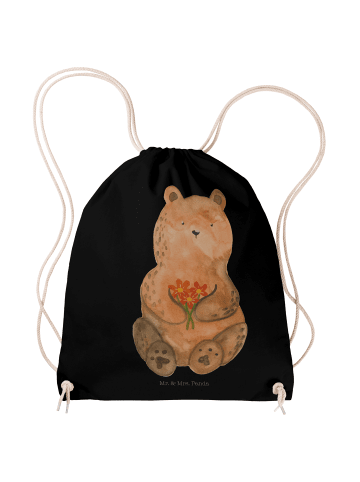 Mr. & Mrs. Panda Stofftasche Bär Dankbar ohne Spruch in Schwarz