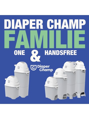 Diaper Champ Windeleimer One Medium Handsfree mit Pedal, handelsübliche Mülltüten