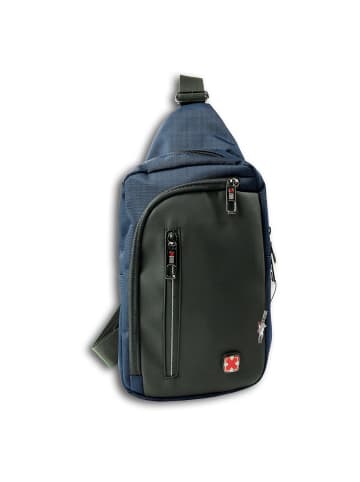 Travel n meet Polyester Umhängetasche Travel N Meet Tasche blau, schwarz ca. 18cm