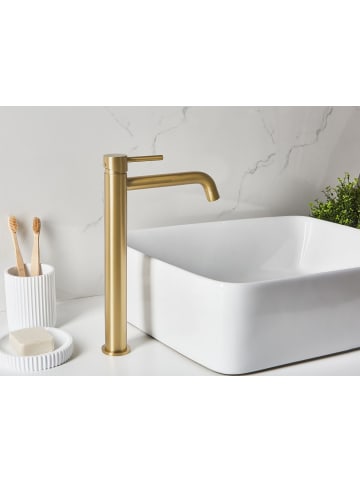 Beliani Wasserhähne SALINAS in Gold - (W) 4 x (H) 30 x (L) 21 cm