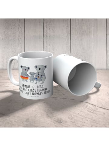 Mr. & Mrs. Panda Tasse Koala Familie mit Spruch in Weiß