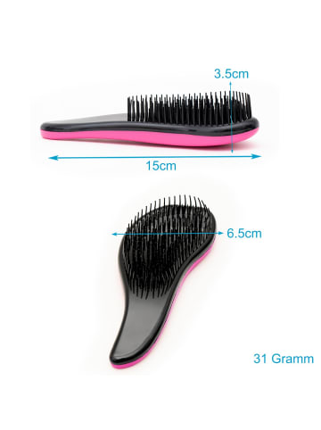 Intirilife Haarbürste Mini Bürste Detangler Bürste in Pink