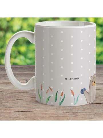 Mr. & Mrs. Panda Plastikbecher Otter Stein ohne Spruch in Grau Pastell