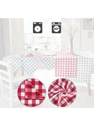 REDBEST Baumwolle Tischset 6er-Pack Nashville in rot