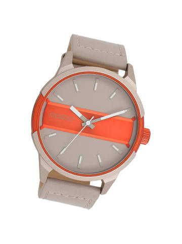 Oozoo Analog-Armbanduhr Oozoo Timepieces sand, gelb extra groß (ca. 48mm)