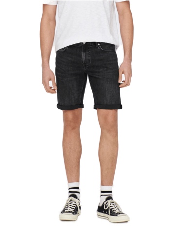 Only&Sons Short ONSPLY 5192 regular/straight in Schwarz