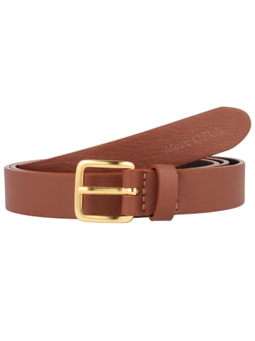 Marc O'Polo Silky Gürtel Leder in umbra brown