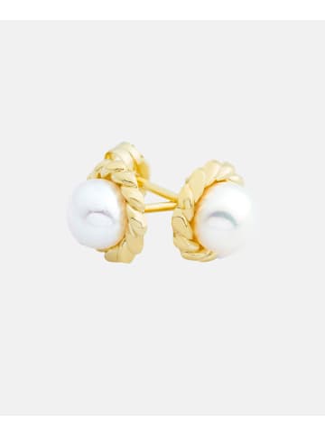 Diamant L'éternel Ohrstecker aus 375 Gelbgold mit Perle