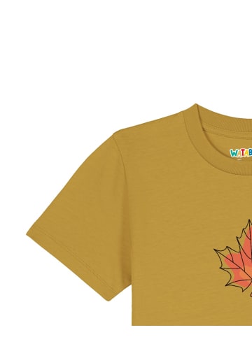 wat? Apparel T-Shirt Herbst in Ocker