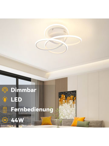 ZMH LED Deckenleuchte in weiß Dimmbar in Schmetterlingforming Flurlampe L 36CM