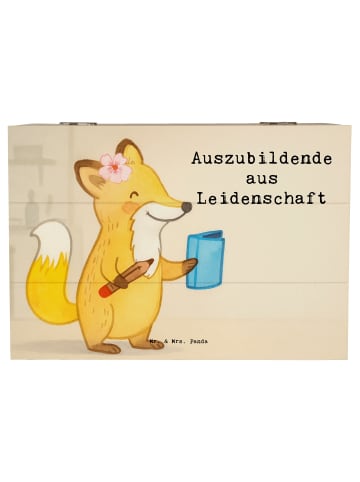 Mr. & Mrs. Panda Box Auszubildende Leidenschaft Design mit Spruch in Weiß