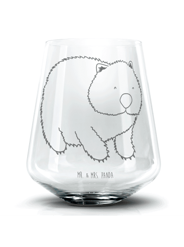 Mr. & Mrs. Panda Blümchentail Glas Wombat ohne Spruch in Transparent