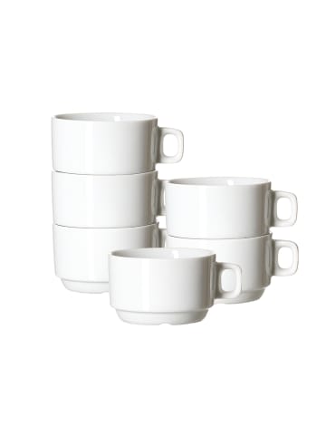 Ritzenhoff & Breker 6er Set Kaffeetassen Bianco 190 ml weiß in weiß