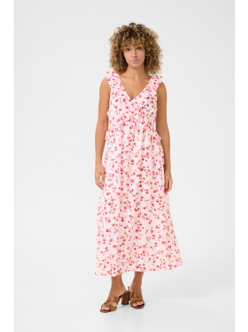 Cream Kleid CRGiselle Feminine in Pink Red Flower
