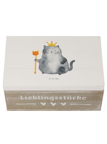 Mr. & Mrs. Panda Schatulle Katze König ohne Spruch in Weiß