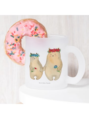 Mr. & Mrs. Panda Teetasse Bären mit Blumenkranz ohne Spruch in Transparent
