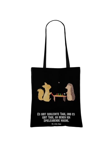 Mr. & Mrs. Panda Shopping Tasche Eichhörnchen Gesellschaftsspiel... in Schwarz