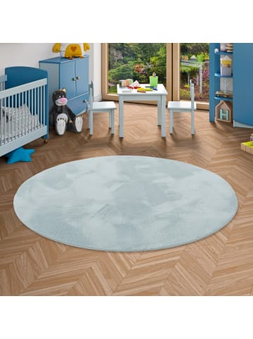 Pergamon Kinderteppich Pearl Rund in blau
