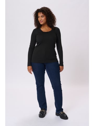 KAFFE curve T-shirt KCbritt Tight fit in Black Deep