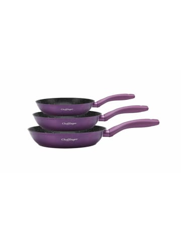Cheffinger 3tlg Pfannenset Induktion Bratpfanne ø20-24-28cm in Grün
